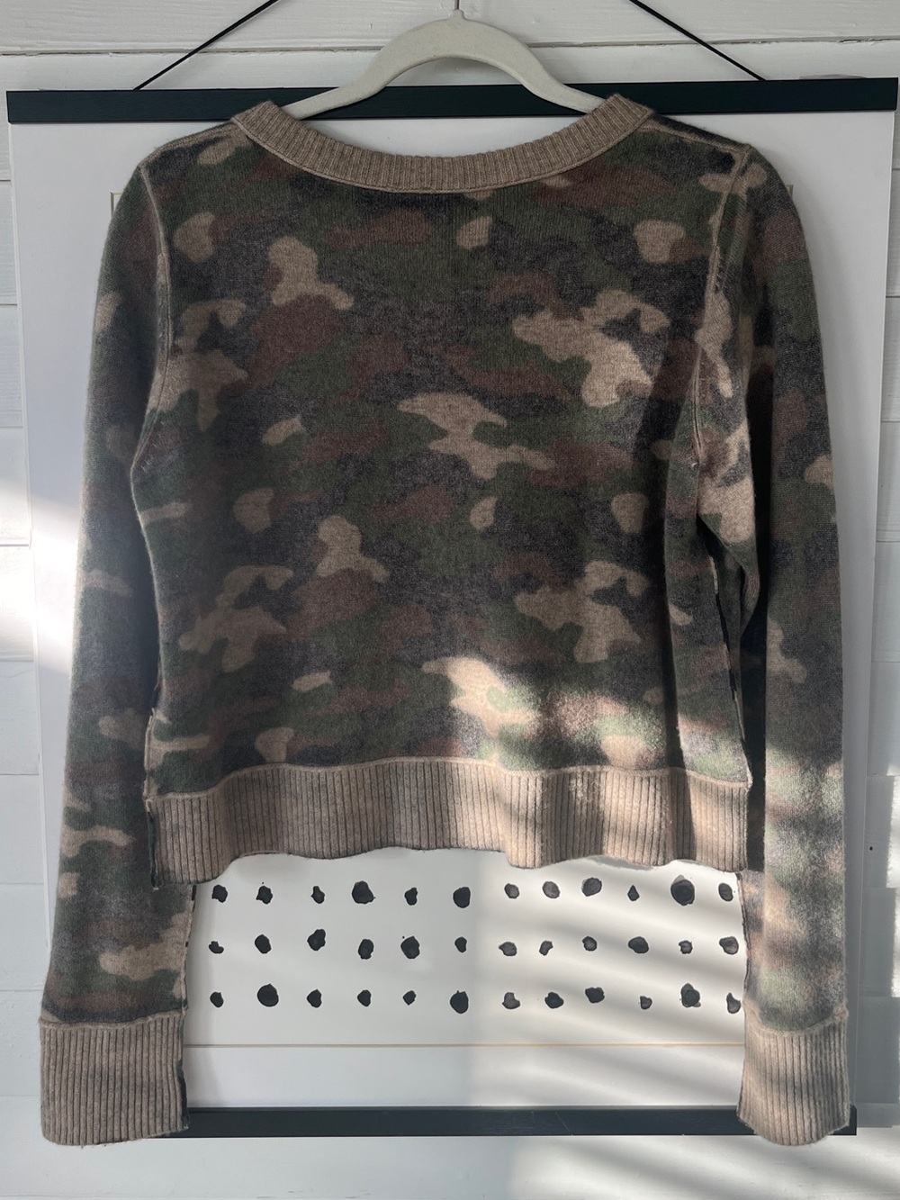 Free People Nocturnal Patterned Cashmere Cardi, Army Combo - Picture 4 of 4